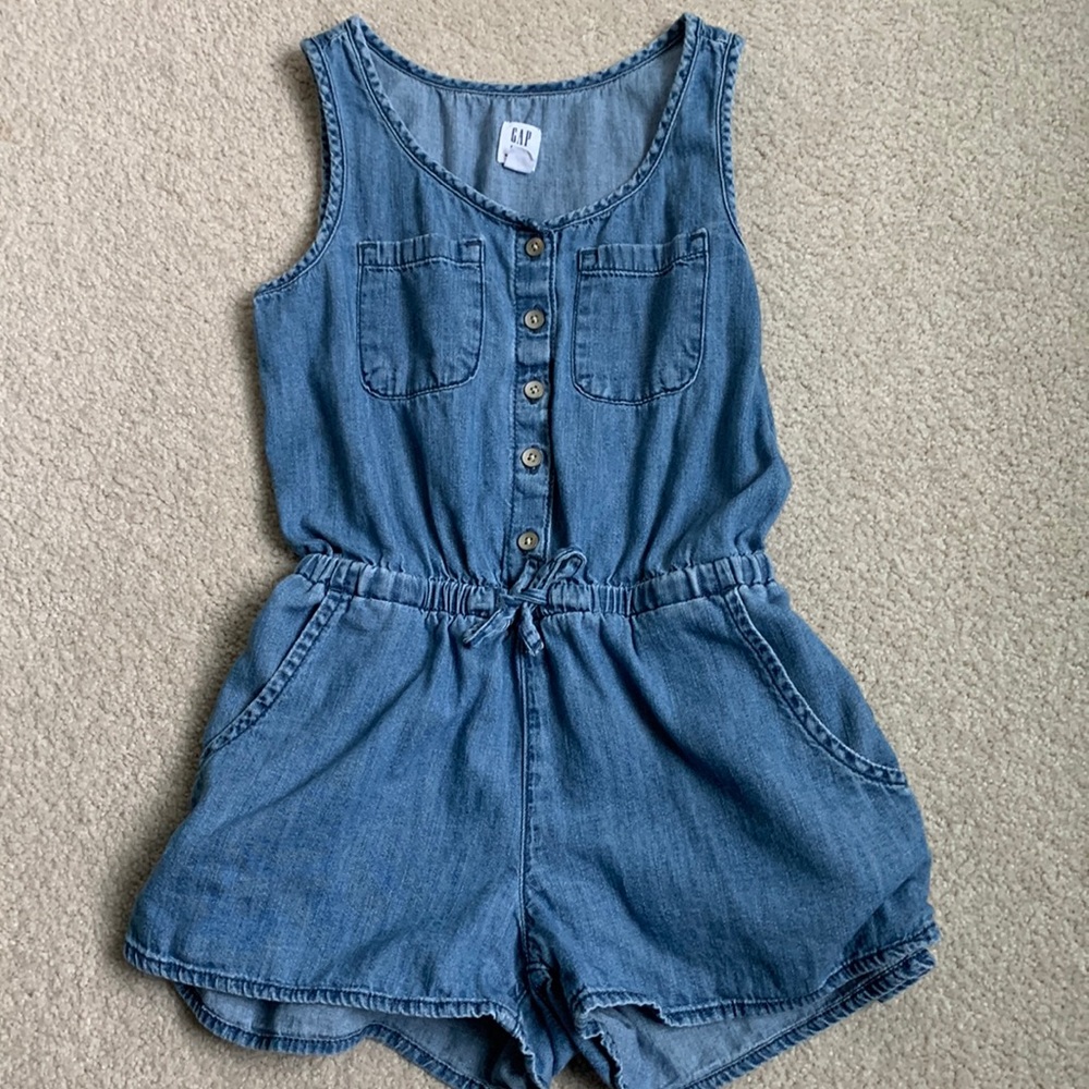 Gap Girls Denim Romper Size XS (4/5) (Like-new)
